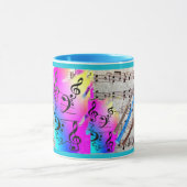 音楽とのまわりにレコーダーをラップ マグカップ (中央)