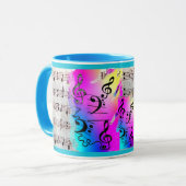 音楽とのまわりにレコーダーをラップ マグカップ (正面左)