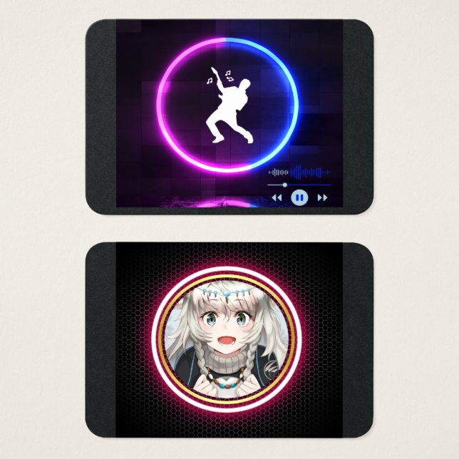 音楽とアニメーションのロゴデザイン (正面&裏面)