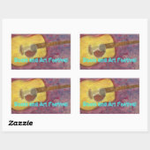 音楽とアートのフェスティバル 長方形シール (シート)