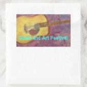 音楽とアートのフェスティバル 長方形シール (バッグ)