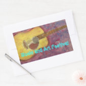 音楽とアートのフェスティバル 長方形シール (封筒)