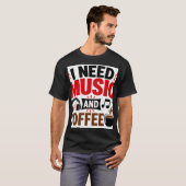 音楽とコーヒーがあればそれでいい Tシャツ (正面フル)