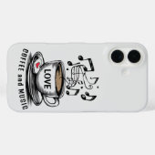 音楽とコーヒーフォンケース Case-Mate iPhoneケース (裏面 (横))