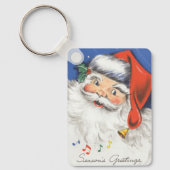 音楽とサンタすてきクロースのヴィンテージクリスマス キーホルダー (正面)