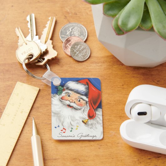 音楽とサンタすてきクロースのヴィンテージクリスマス キーホルダー (デスク)