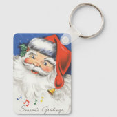 音楽とサンタすてきクロースのヴィンテージクリスマス キーホルダー (裏面)