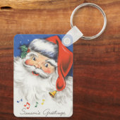音楽とサンタすてきクロースのヴィンテージクリスマス キーホルダー (裏面)