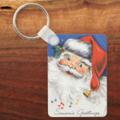 音楽とサンタすてきクロースのヴィンテージクリスマス キーホルダー (正面)