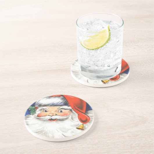 音楽とサンタすてきクロースのヴィンテージクリスマス コースター (側面)
