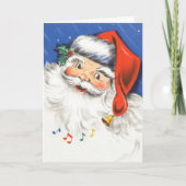 音楽とサンタすてきクロースのヴィンテージクリスマス シーズンカード (正面)