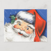音楽とサンタすてきクロースのヴィンテージクリスマス シーズンポストカード (正面)