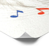 音楽とサンタすてきクロースのヴィンテージクリスマス ポスター (角)