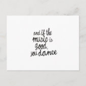 音楽とダンスの引用文はがき ポストカード (正面)