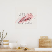 音楽とダンスの顔を引用文 ポスター (キッチン)