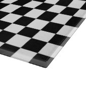 音楽とチェッカーボード白黒 カッティングボード (角)