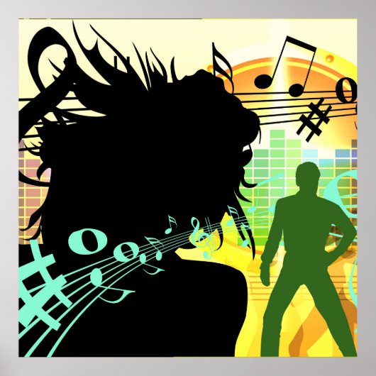 音楽とノート ポスター (正面)