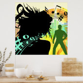 音楽とノート ポスター (キッチン)