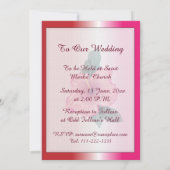 音楽とハイビスカスフラムス結婚式招待状 招待状 (裏面)