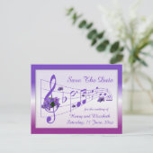 音楽とバイオリンが日付カードを保存 案内ポストカード (スタンド正面)