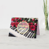 音楽とバラ誕生日 シーズンカード (正面)