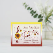 音楽とヒマワリは日付カードを保存 案内ポストカード (スタンド正面)