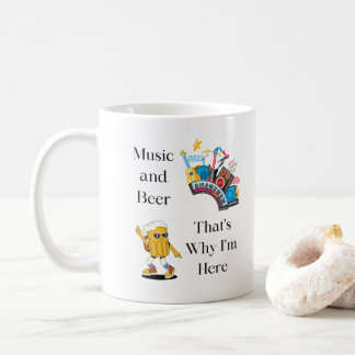 音楽とビール、だから私はここにいる コーヒーマグカップ