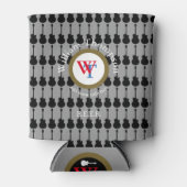 音楽とビール、ギタインスパイアー、サークルモノグラム 缶クーラー (正面)