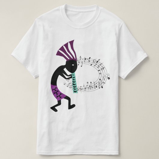 音楽とペトログリフココペリTシャツ Tシャツ (デザイン正面)