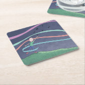 音楽とメロディスクエア紙コースター スクエアペーパーコースター (アングル)