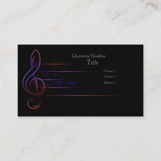 音楽と光 名刺 (正面)