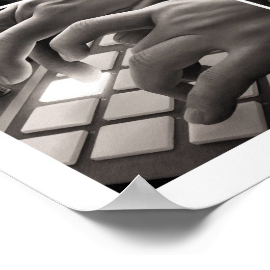 音楽と手 ポスター (角)