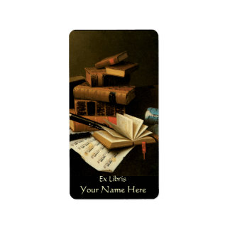 音楽と書籍の蔵書票 ラベル