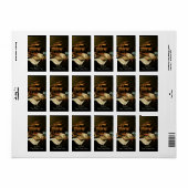 音楽と書籍の蔵書票 ラベル (フルシート)