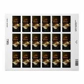 音楽と書籍の蔵書票 ラベル (フルシート)