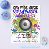 音楽と芸術フェスティバルフライヤー チラシ (シングル)