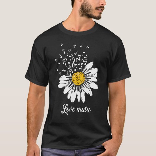 音楽と菊を愛する Tシャツ (正面)