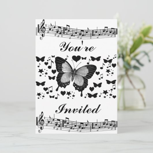 音楽と蝶_ 招待状 (スタンド正面)