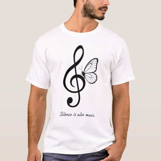 音楽と蝶 Tシャツ (正面)