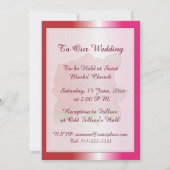 音楽と赤いバラの結婚式招待状 招待状 (裏面)