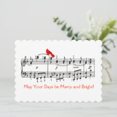 音楽と赤鳥のクリスマスカード シーズンカード (スタンド正面)