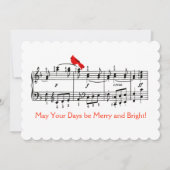 音楽と赤鳥のクリスマスカード シーズンカード (正面)