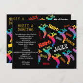 音楽と踊りパーティージャズレトロ音楽 ポストカード (正面/裏面)