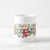 音楽と音楽話のノートを置く コーヒーマグカップ (中央)