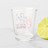 音楽と音楽話のノートを置く ショットグラス (裏面)