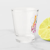 音楽と音楽話のノートを置く ショットグラス (左)