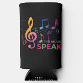 音楽と音楽話のノートを置く スリム缶クーラー (正面)