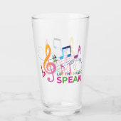 音楽と音楽話のノートを置く タンブラーグラス (裏面)