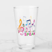 音楽と音楽話のノートを置く タンブラーグラス (正面)