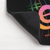 音楽と音楽話のノートを置く マウスパッド (コーナー)